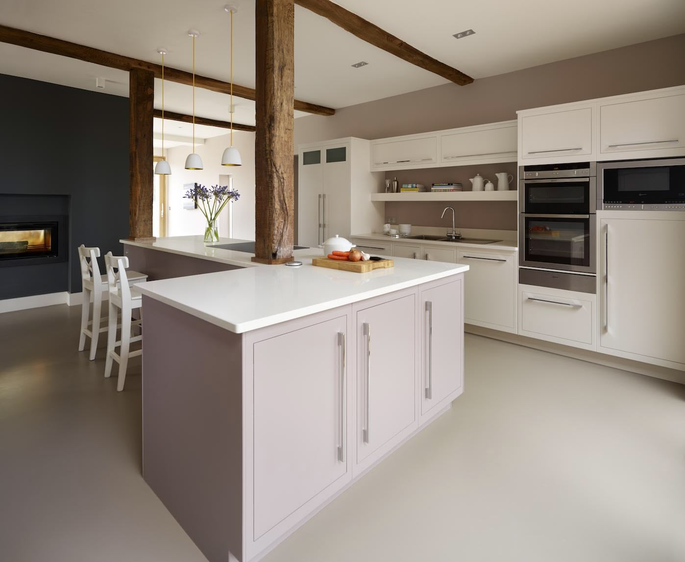 White Linear kitchen design