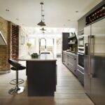 Dark grey Linear kitchen design