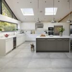 White minimalist Linear kitchen design