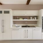 White Linear kitchen cabinetry