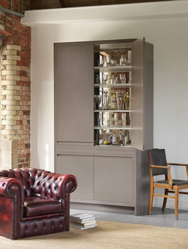 Large pantry storage unit in grey
