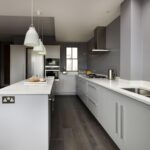 Grey Linear kitchen design