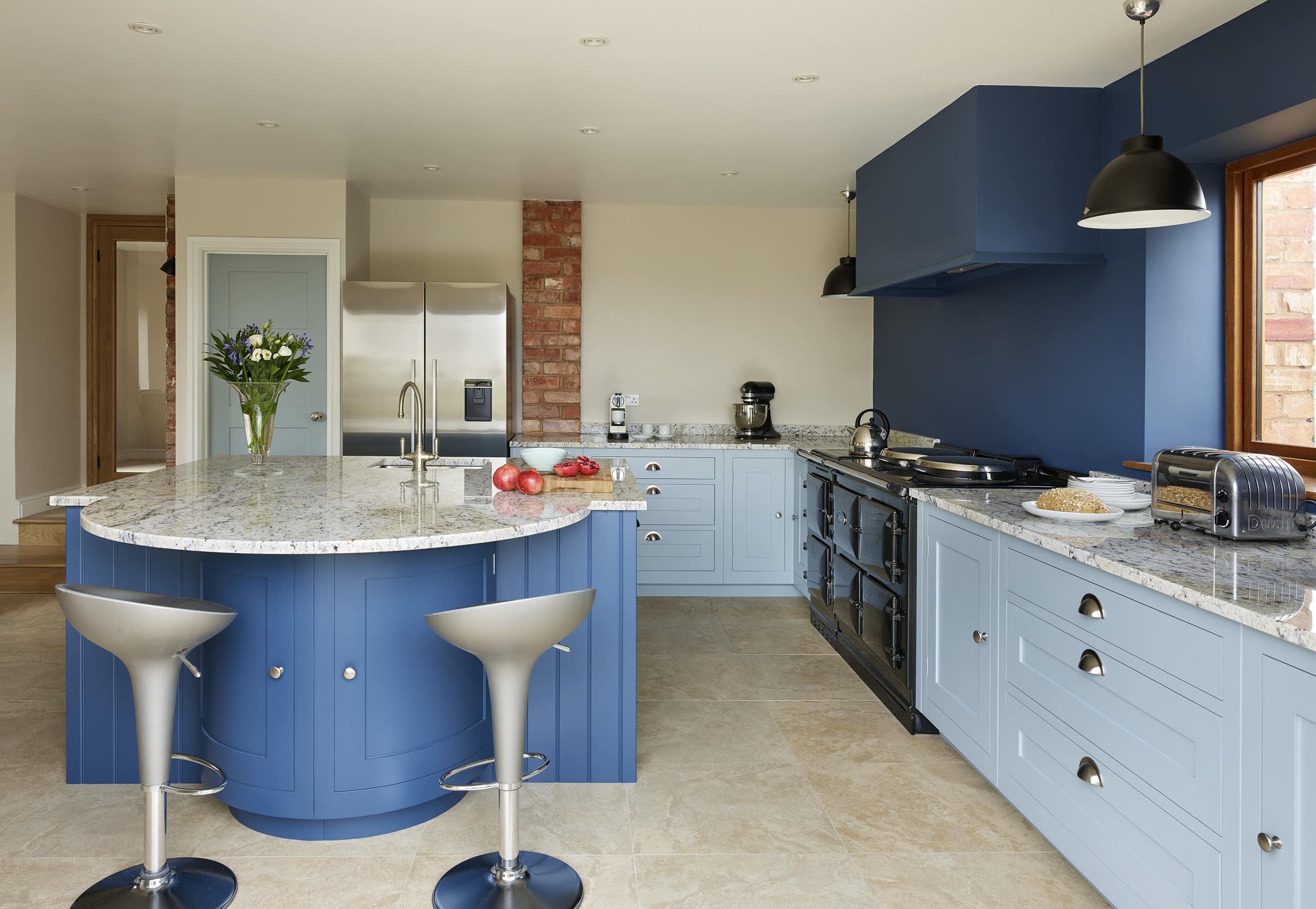 Blue Shaker kitchen design