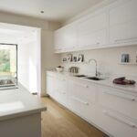White Linear kitchen cabinetry