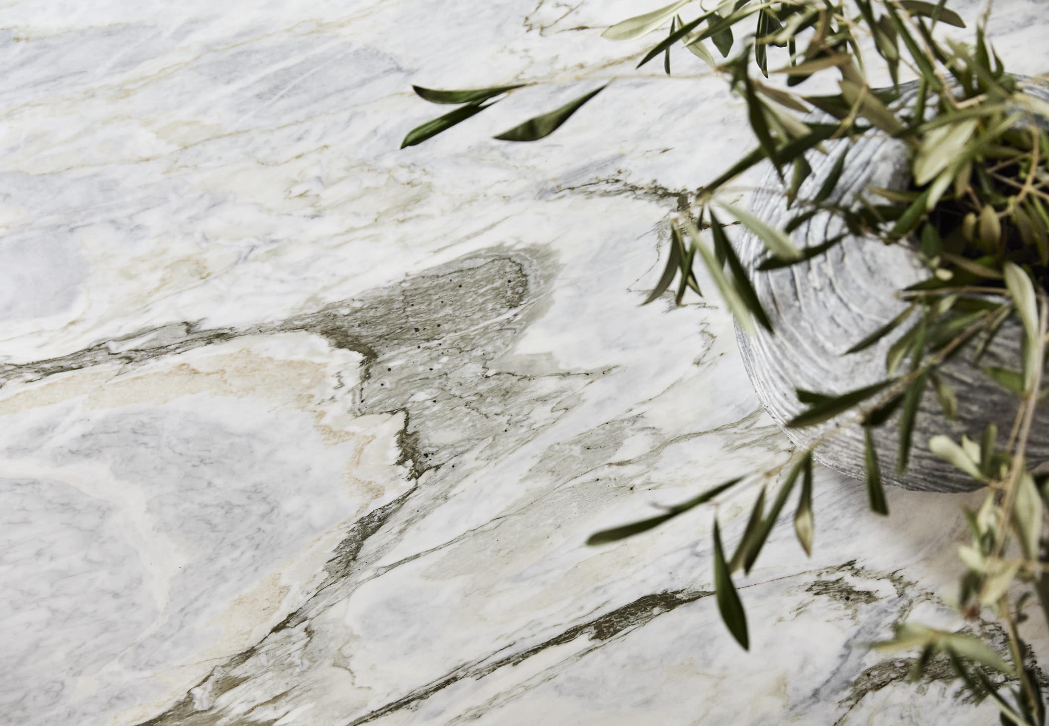 Closeup of marble worktop