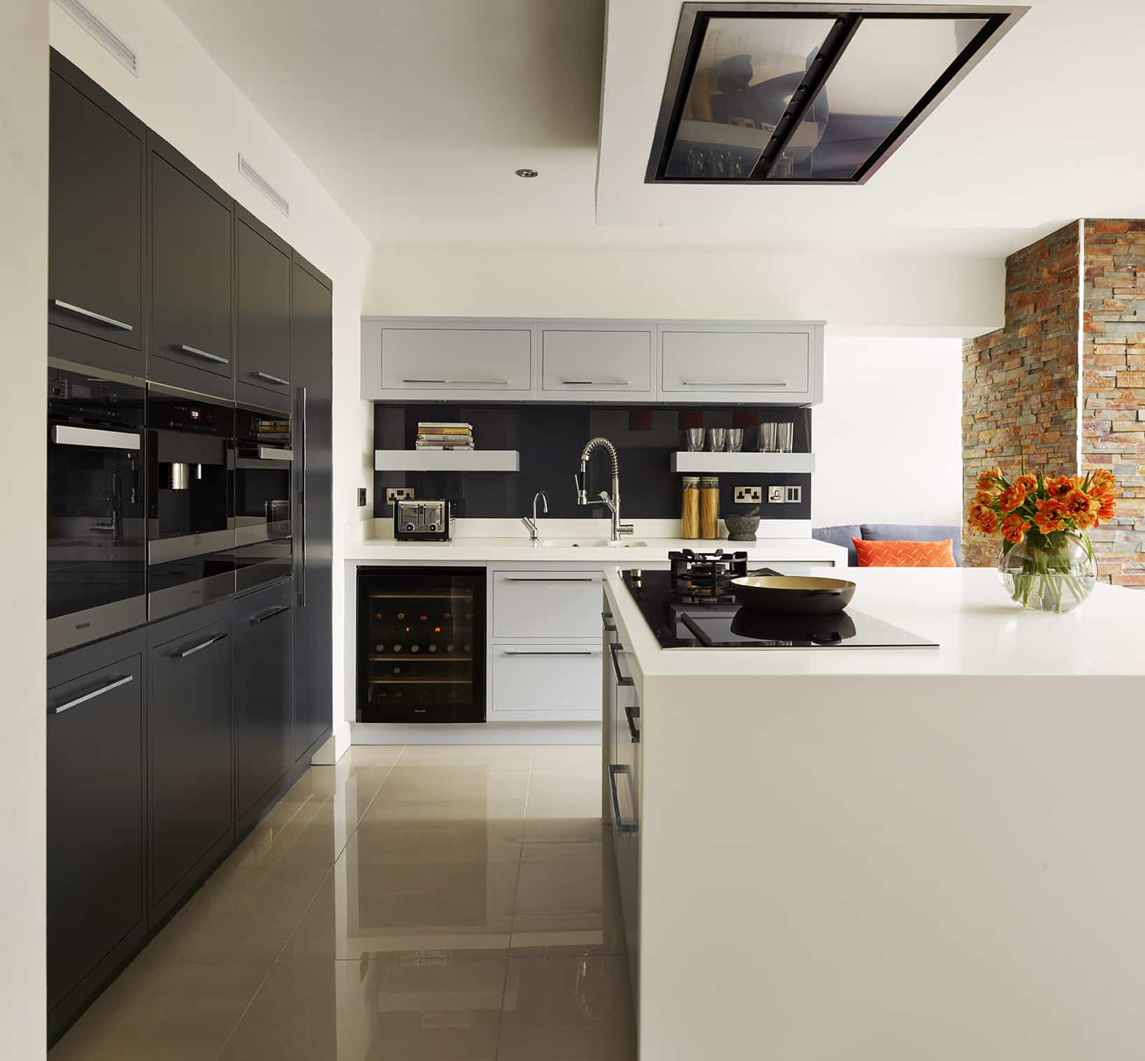 grey toned cabinetry kitchen design