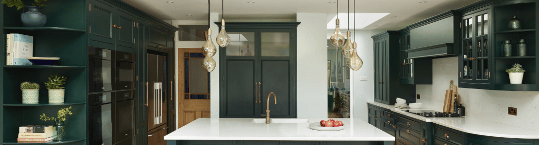 Dark green kitchen design