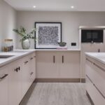 Soft pink Linear kitchen display