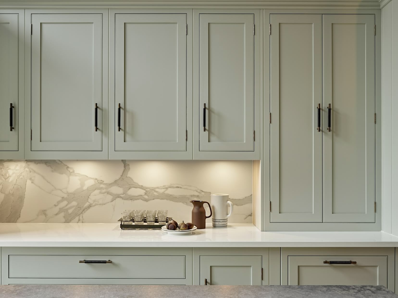 Pale green Arbor kitchen cabinetry