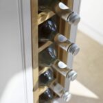 Closeup of wine rack