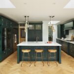 Vibrant green Original kitchen design