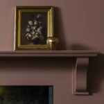 Close up of pink shelving Original design detailing