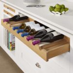 Oak pull out wine rack
