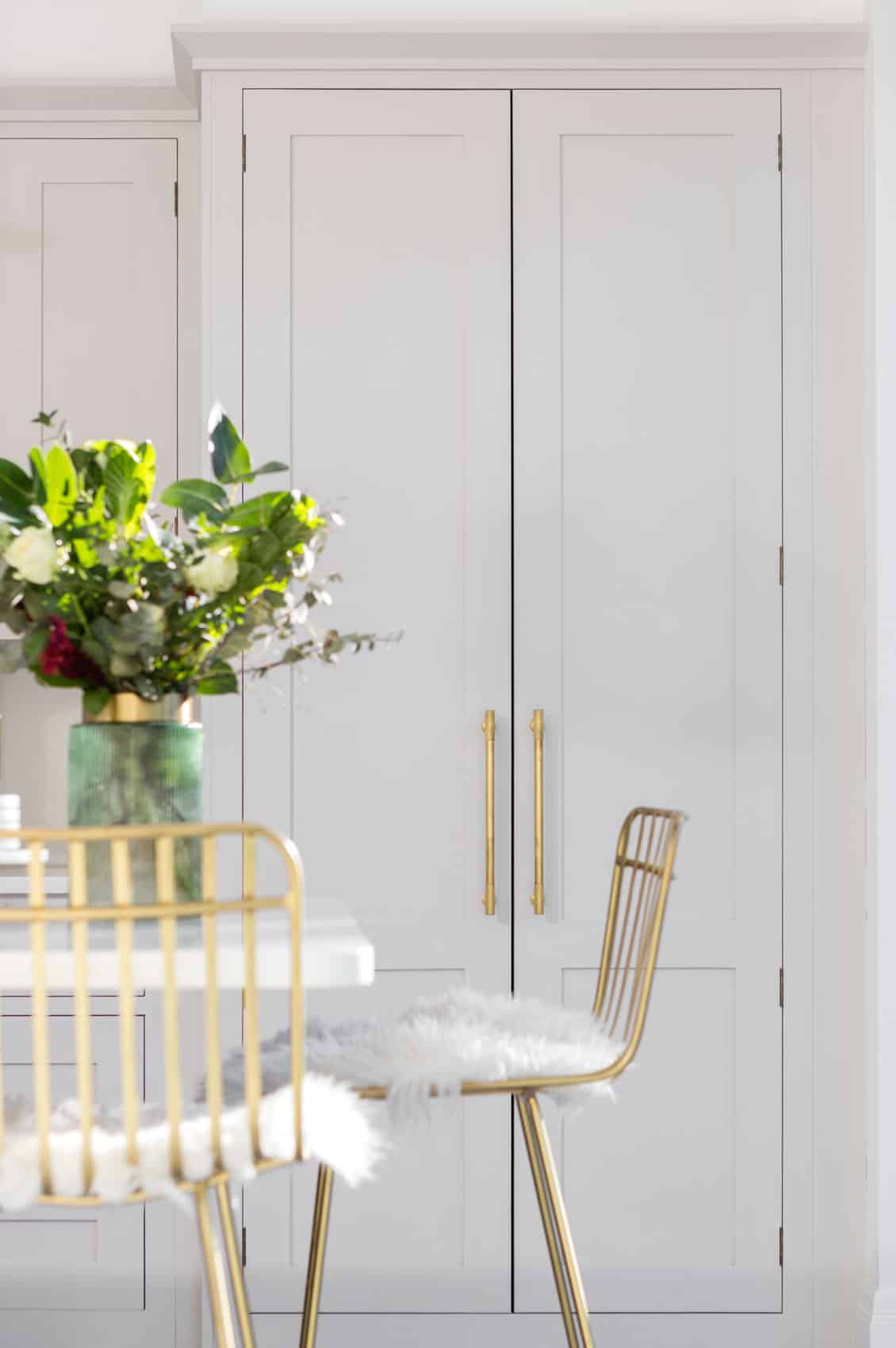 Tall white Shaker pantry
