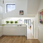 Open Plan White Linear Edge Kitchen design