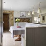 Grey Original kitchen island featuring dining nook