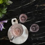 Closeup of black marble worktop
