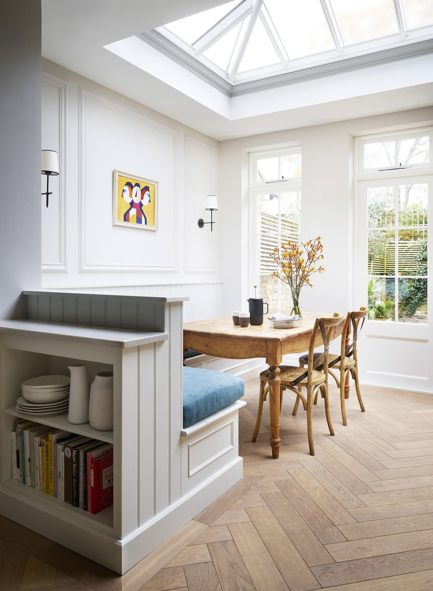 Kitchen dining area featuring banquette seating