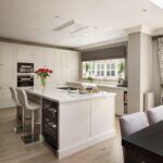 Open plan Original kitchen and dining room
