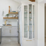 Harvey Jones end cabinet with glass window display