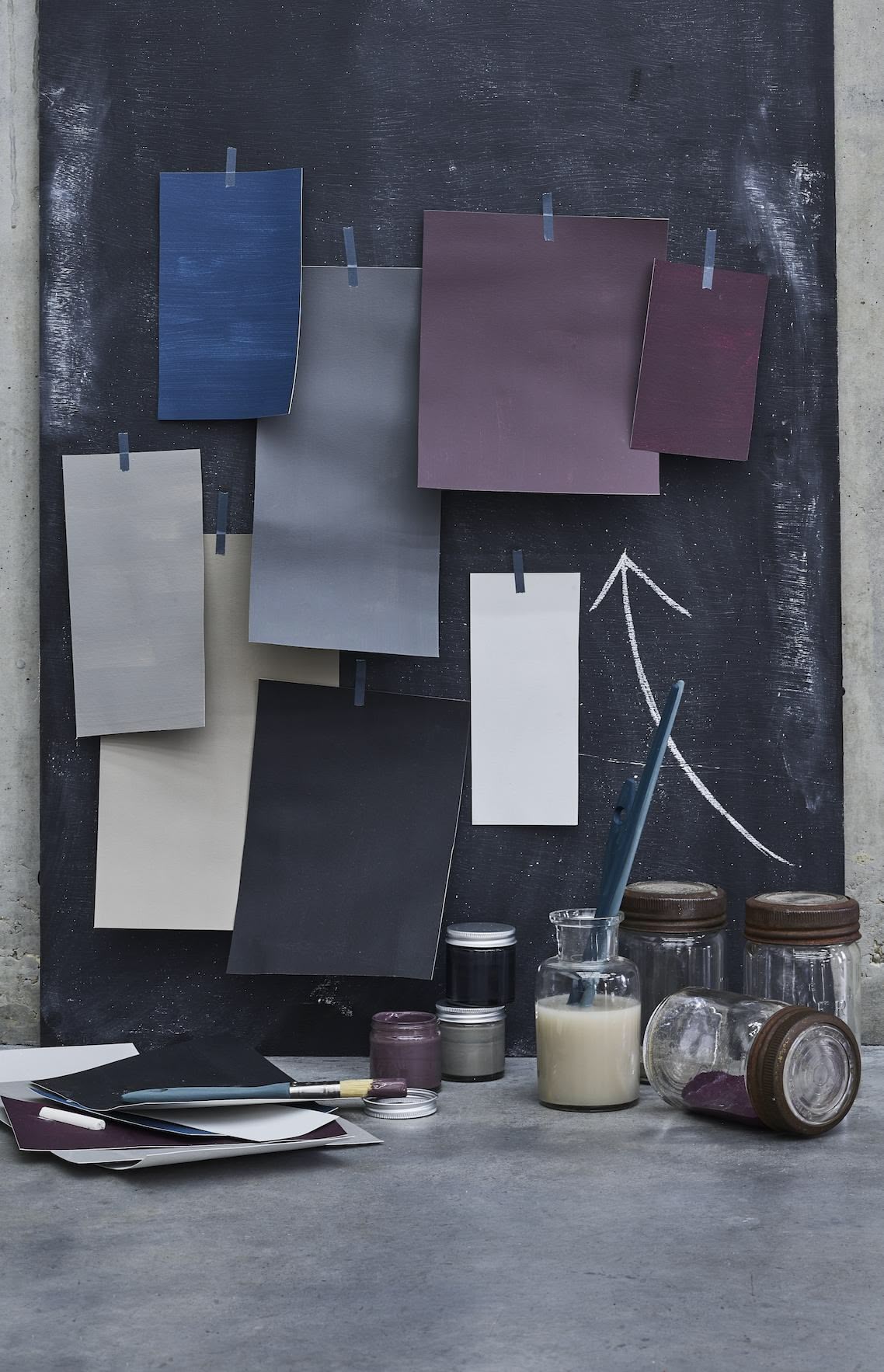 Handpainted wood colour samples