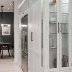 Harvey Jones end cabinet with glass window display