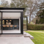 External view of the Arbor kitchen from the garden