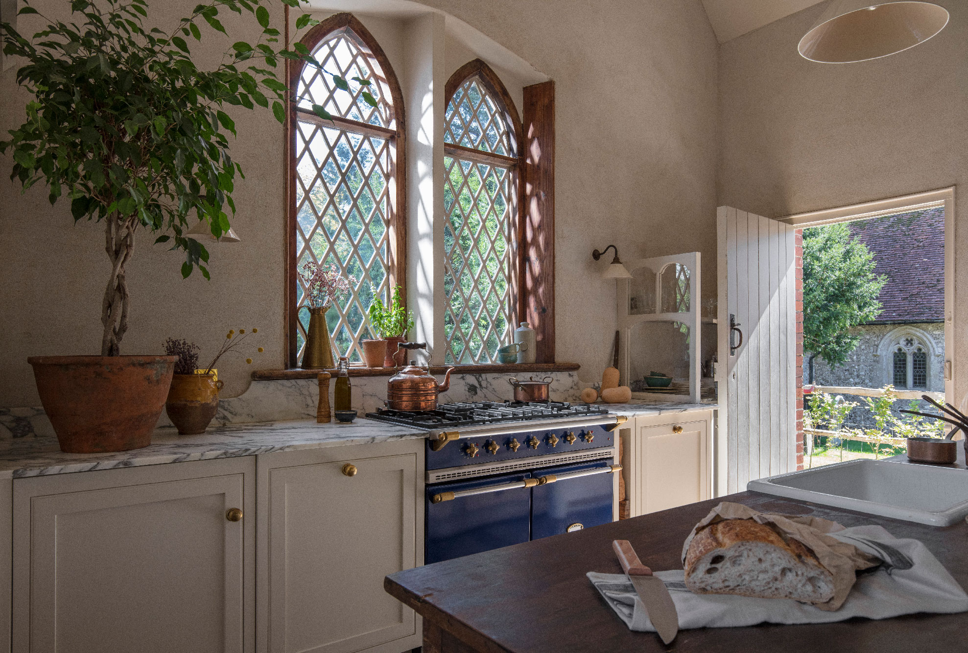 Cream Arbor cabinetry in a rectory kitchen