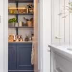 Navy Shaker walkin-in pantry