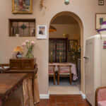 Traditional style dining room seen from the kitchen