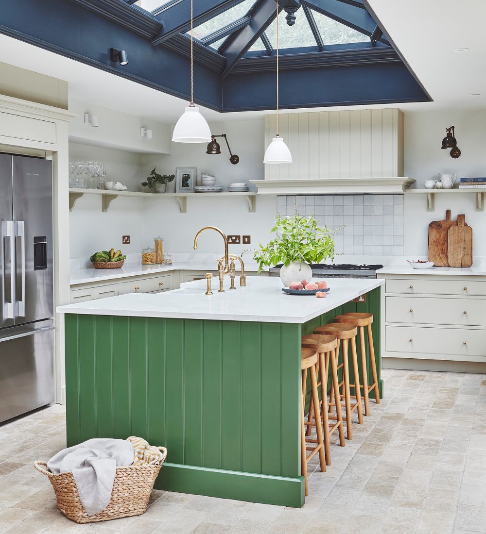 green kitchen design