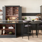 Arbor kitchen featuring black monochrome kitchen design for Lee Longlands