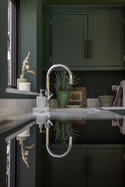 Quooker tap featured in a Harvey Jones kitchen