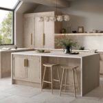 washed oak slim shaker with window