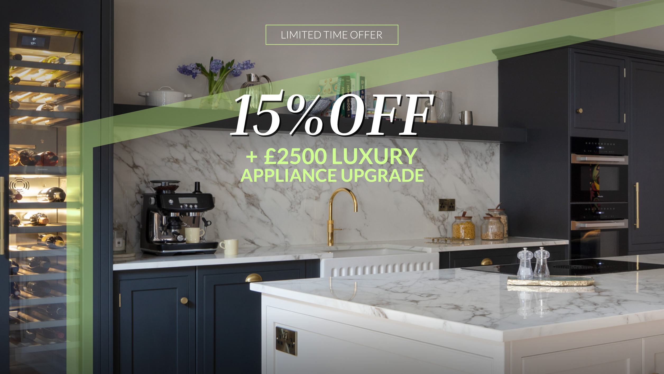 arbor kitchen with 15% discount message overlaid