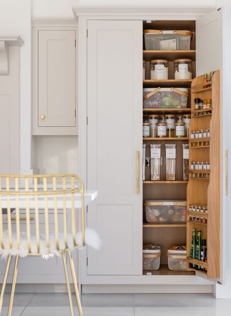 Harvey Jones kitchen pantry with hidden storage solutions