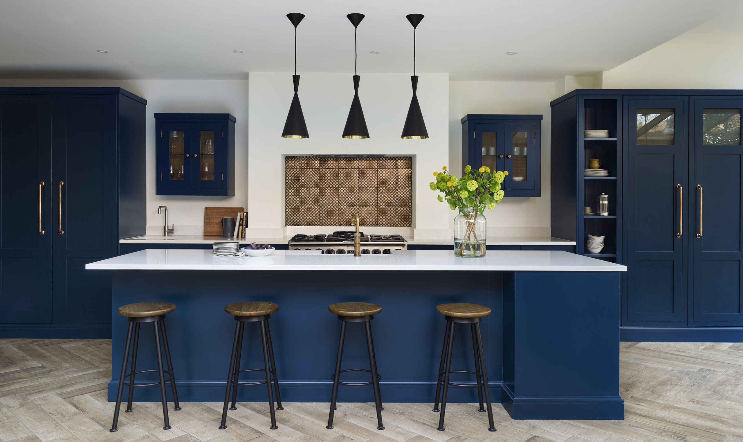 Blue Shaker kitchen