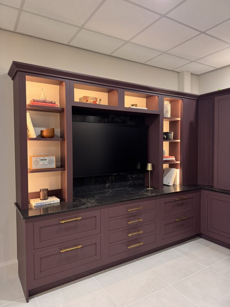 Mulberry design lounge bespoke furniture in Cambridge kitchen showroom