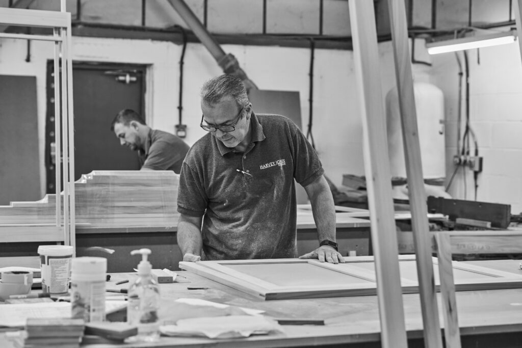 Craftsman making a luxury kitchen