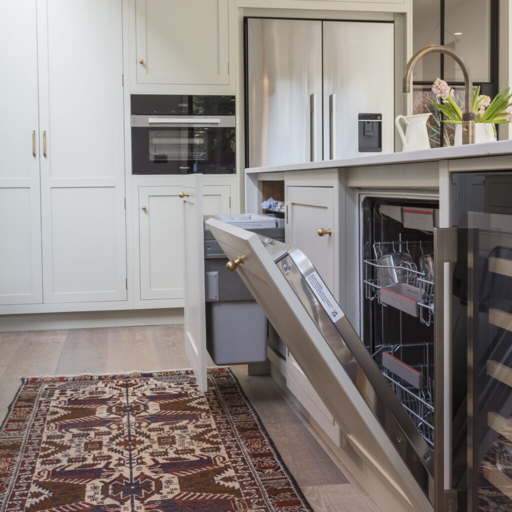 Integrated bin and integrated dishwasher in modern 2026 kitchen design