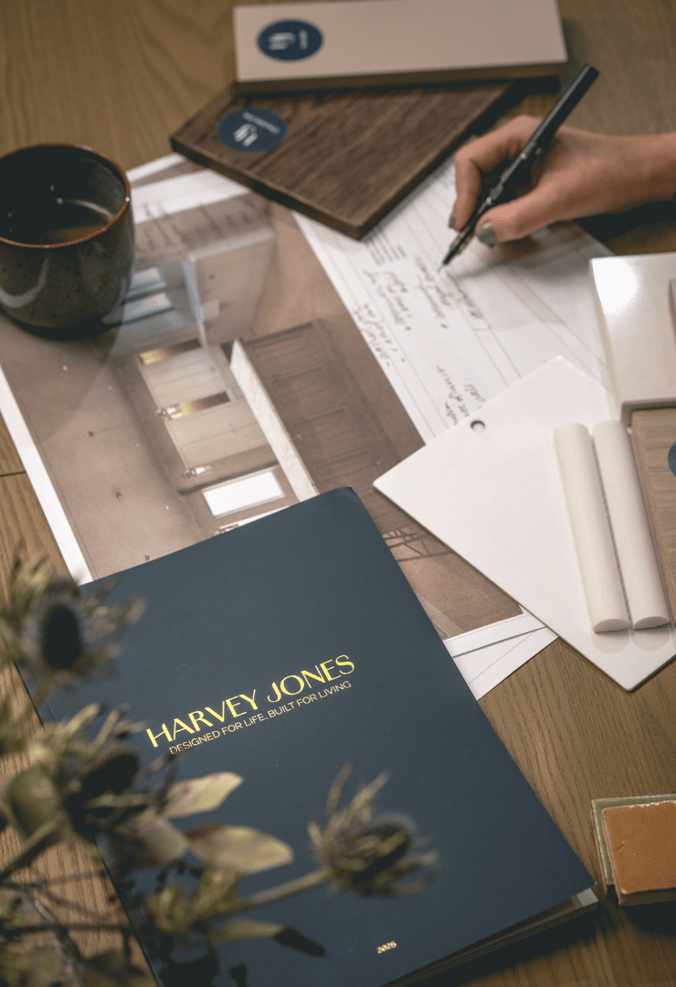 harvey jones brochure with design samples