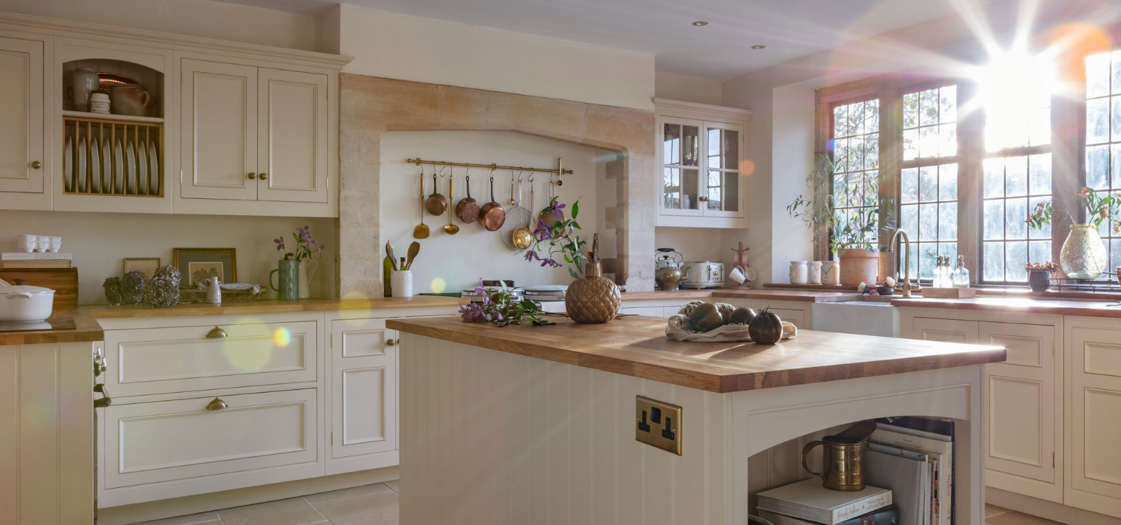 Luxury country kitchen with original features and country decor