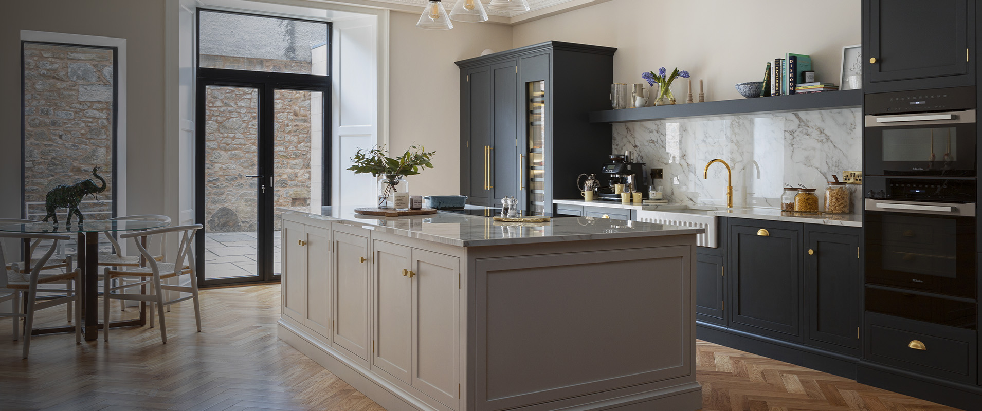 Arbor kitchen with black cabinetry