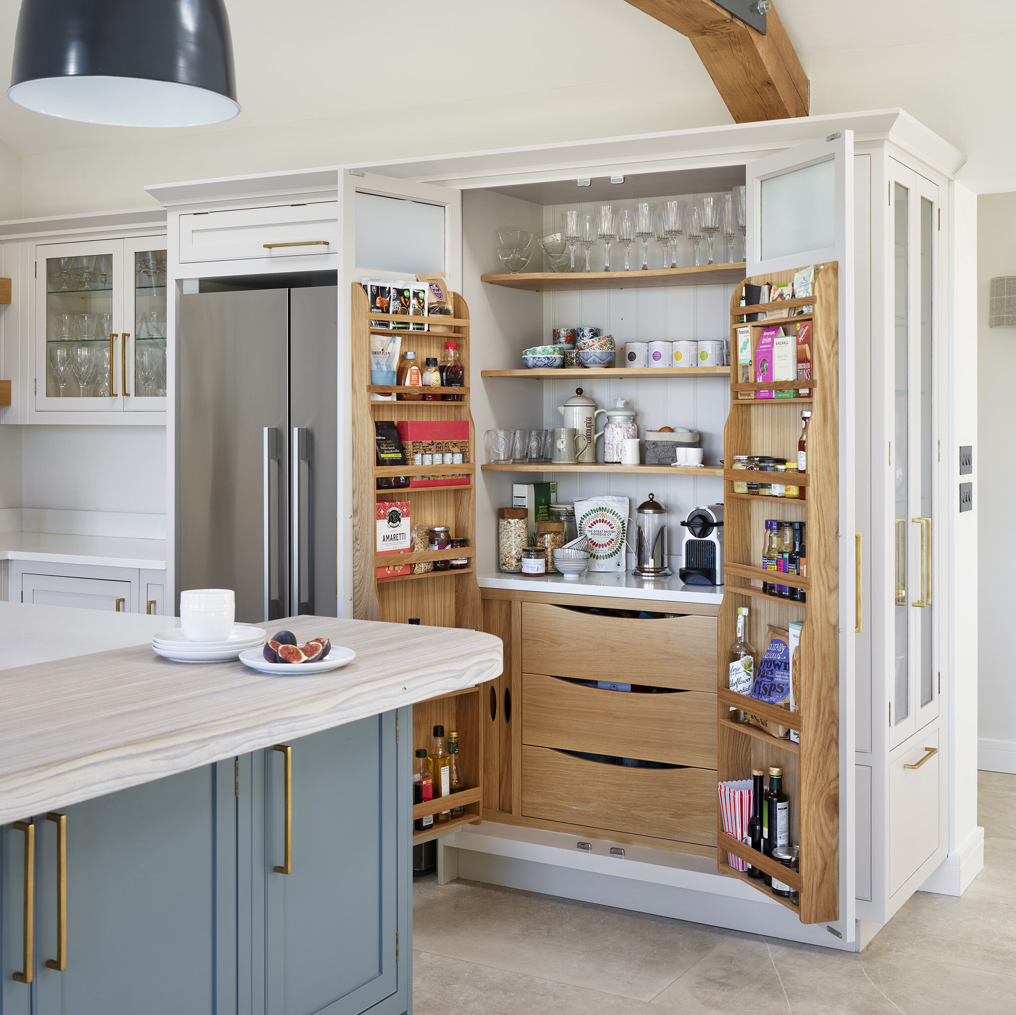 Harvey Jones pantry larder with door storage and internal drawers